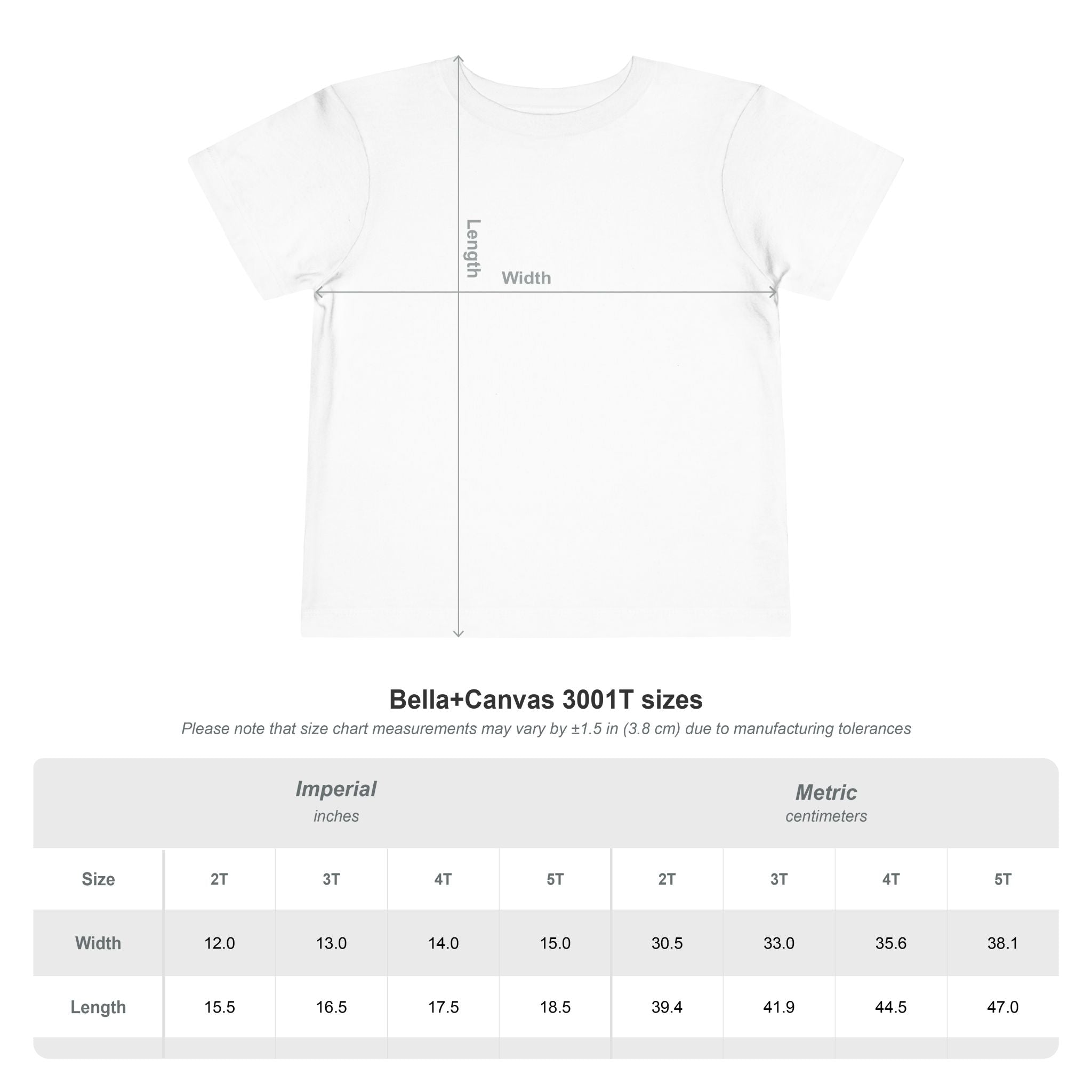 Toddler Bella+Canvas Crushers Tee